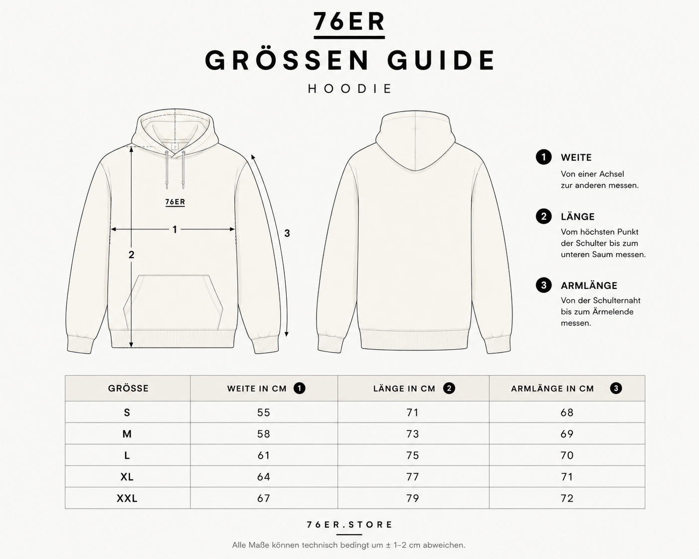 76ER HOODIE SCHWARZ