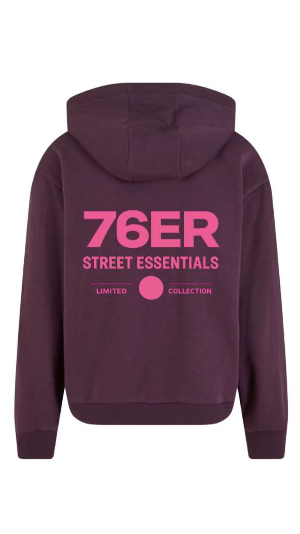 Oversize Hoodie 76ER Street Plum Purple