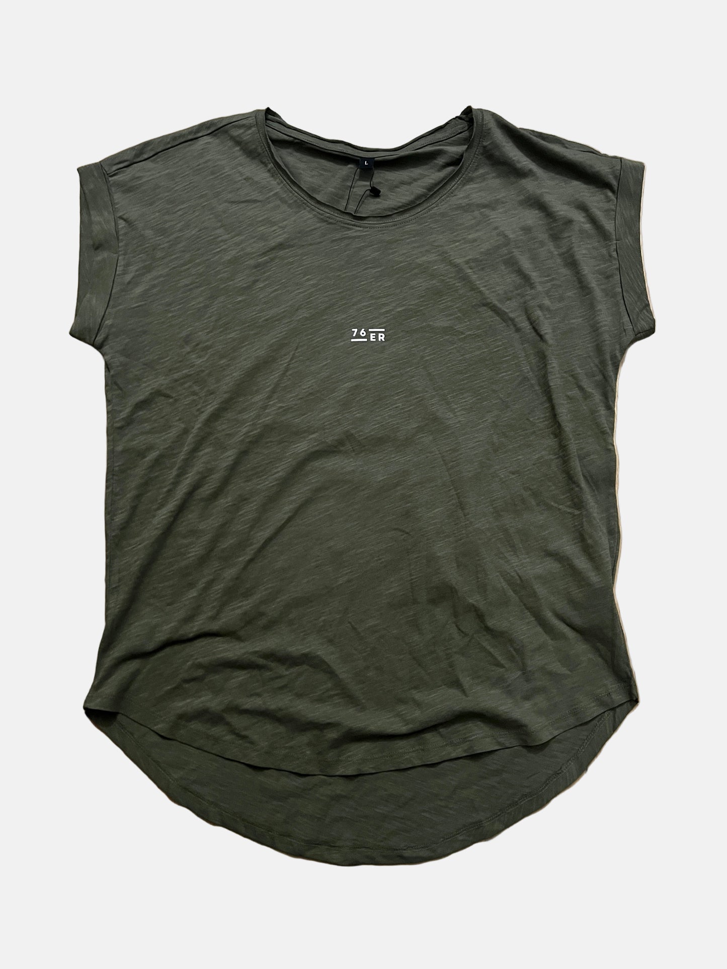 Kurzarm Slub Shirt Pyramide Oliv