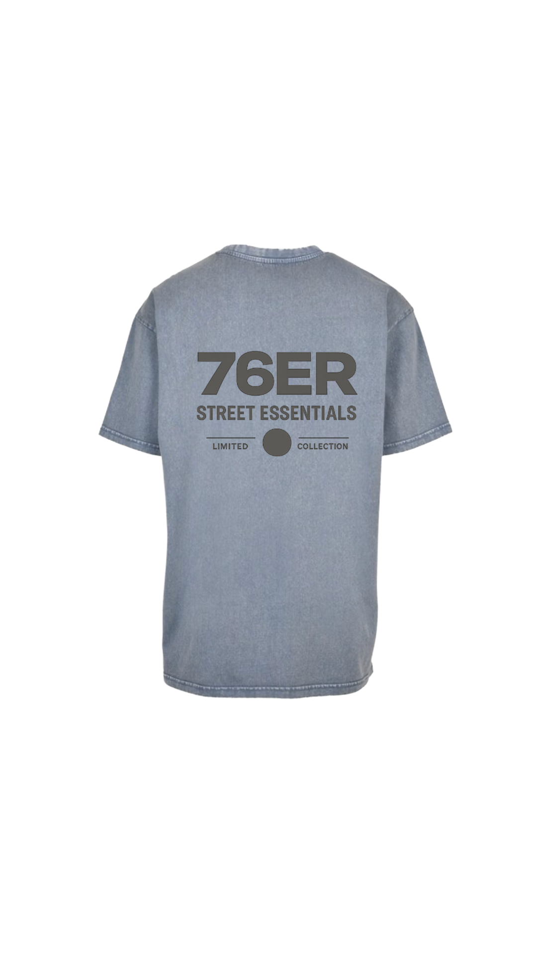 Acid Washed Oversize T-Shirt Vintage Blue