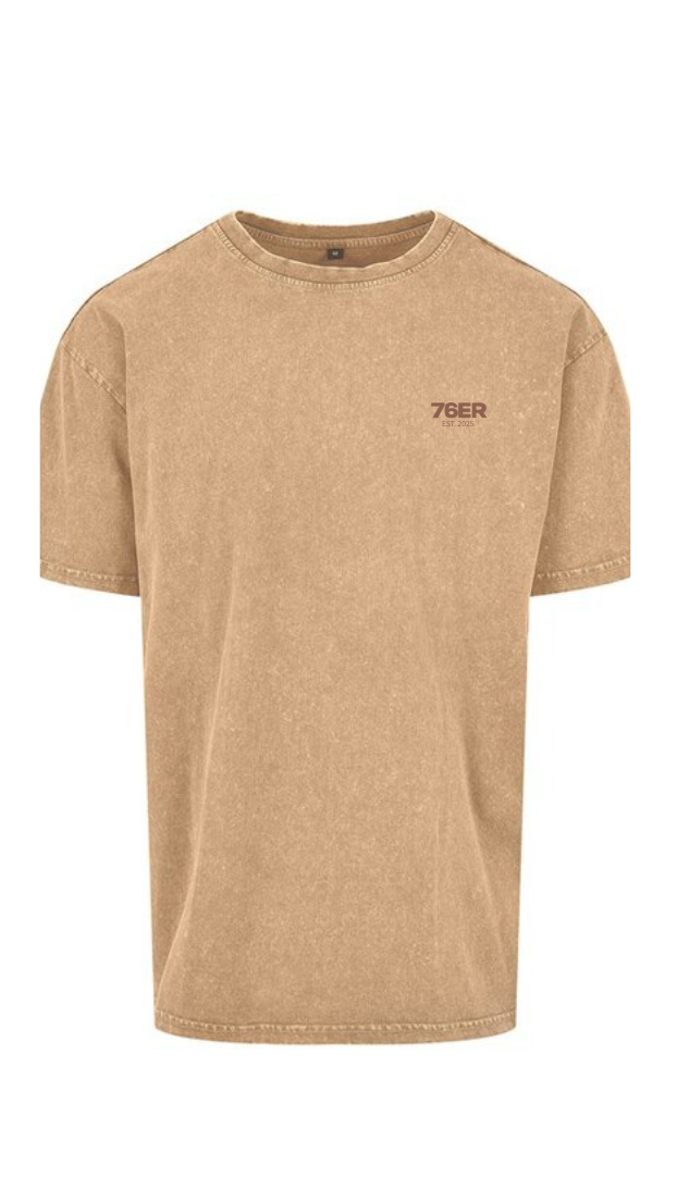 Acid Washed Oversize T-Shirt Union Beige
