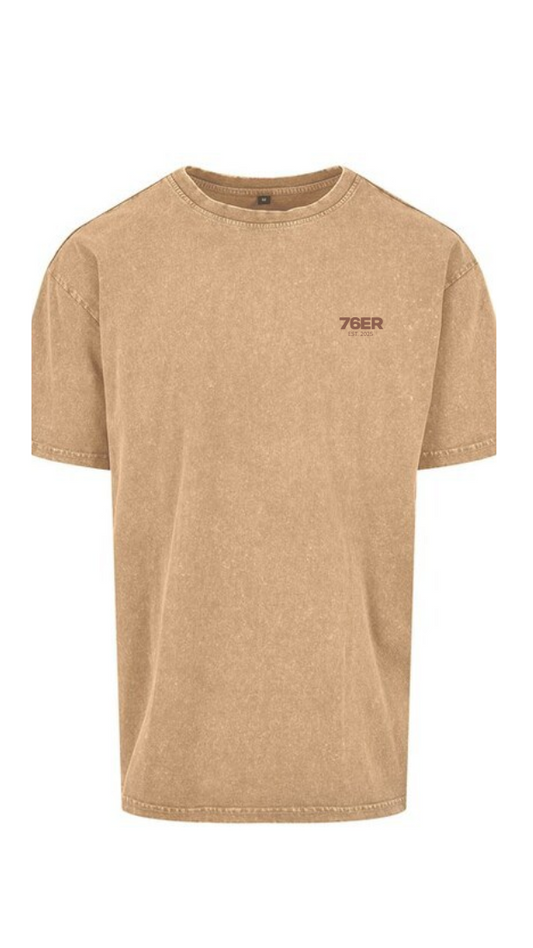 Acid Washed Oversize T-Shirt Union Beige
