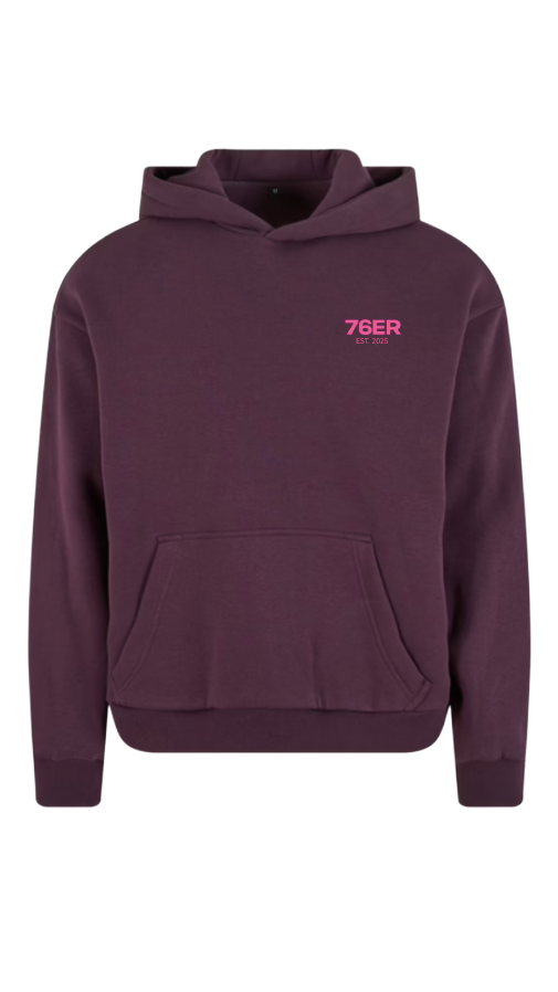 Oversize Hoodie 76ER Street Plum Purple
