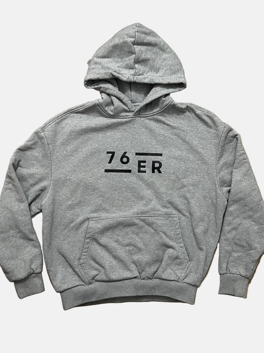 Oversize Hoodie Grau 76ER