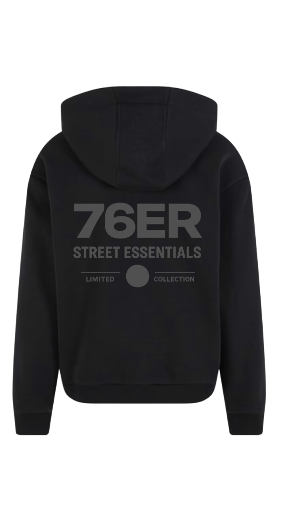 Oversize Hoodie 76ER Street Schwarz
