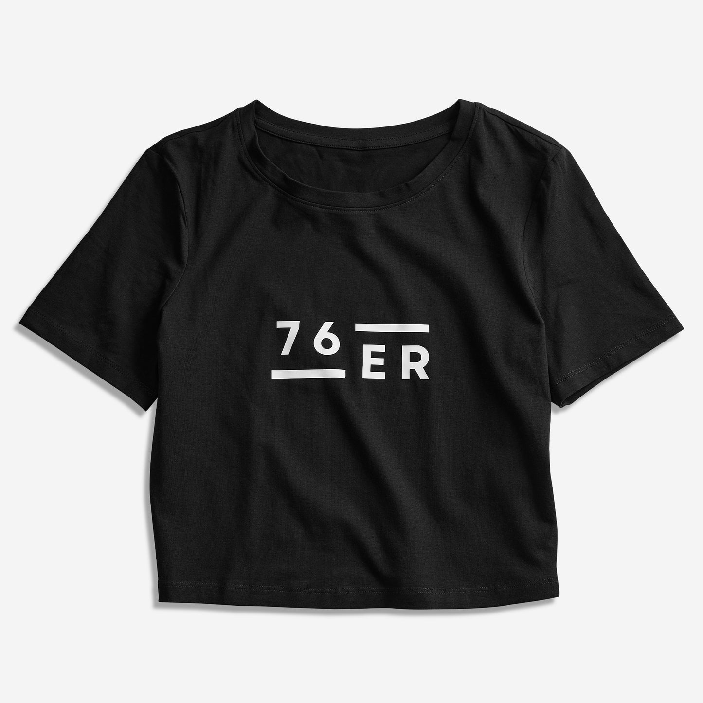 Frauen 76ER Cropped Tee Schwarz