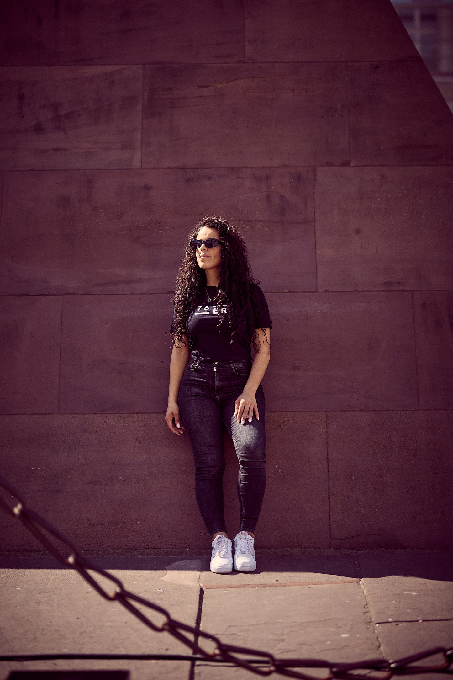 76ER CROPPED TEE SCHWARZ