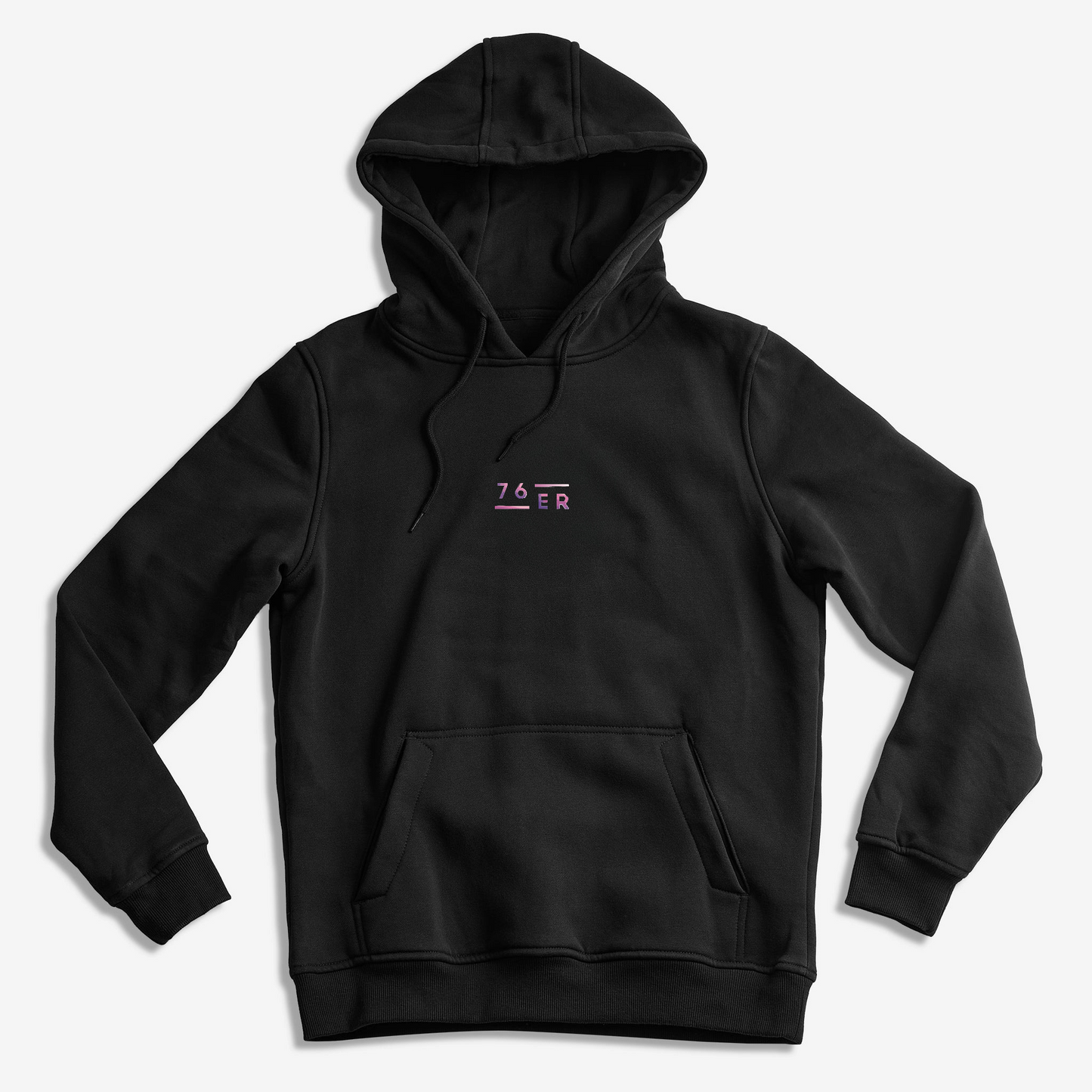 76ER Hoodie Schwarz Magenta