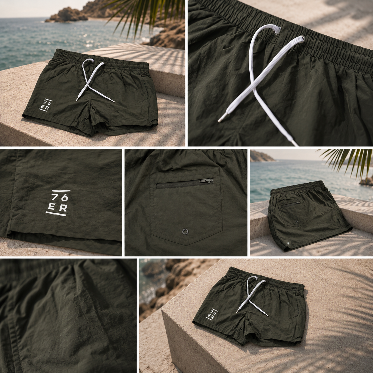 76ER SWIM SHORT OLIV