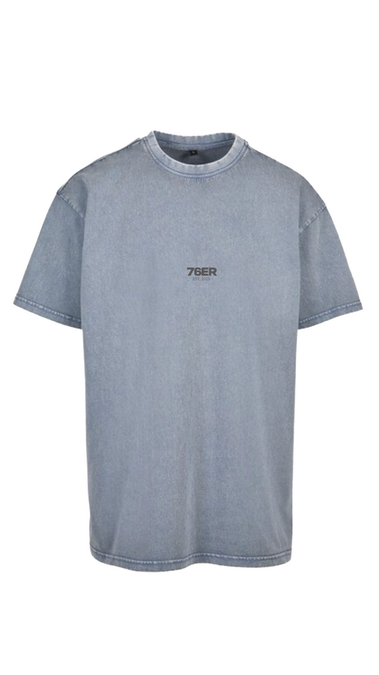 Acid Washed Oversize T-Shirt Vintage Blue