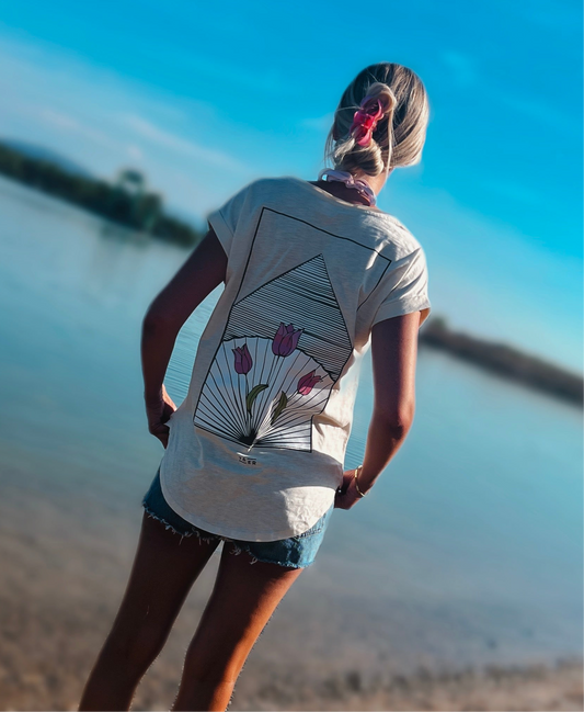 Kurzarm Slub Shirt Pyramide