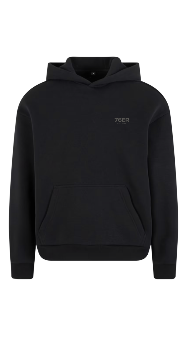 Oversize Hoodie 76ER Street Schwarz