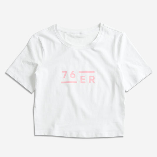 Frauen 76ER Cropped Tee Weiß