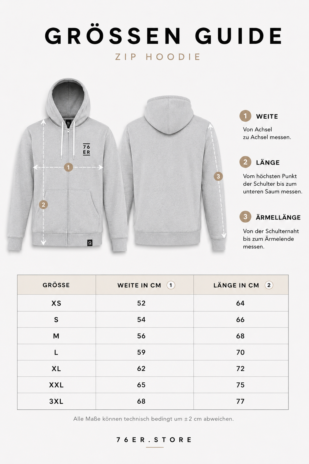 76ER ZIP HOODIE 2in1 SCHWARZ
