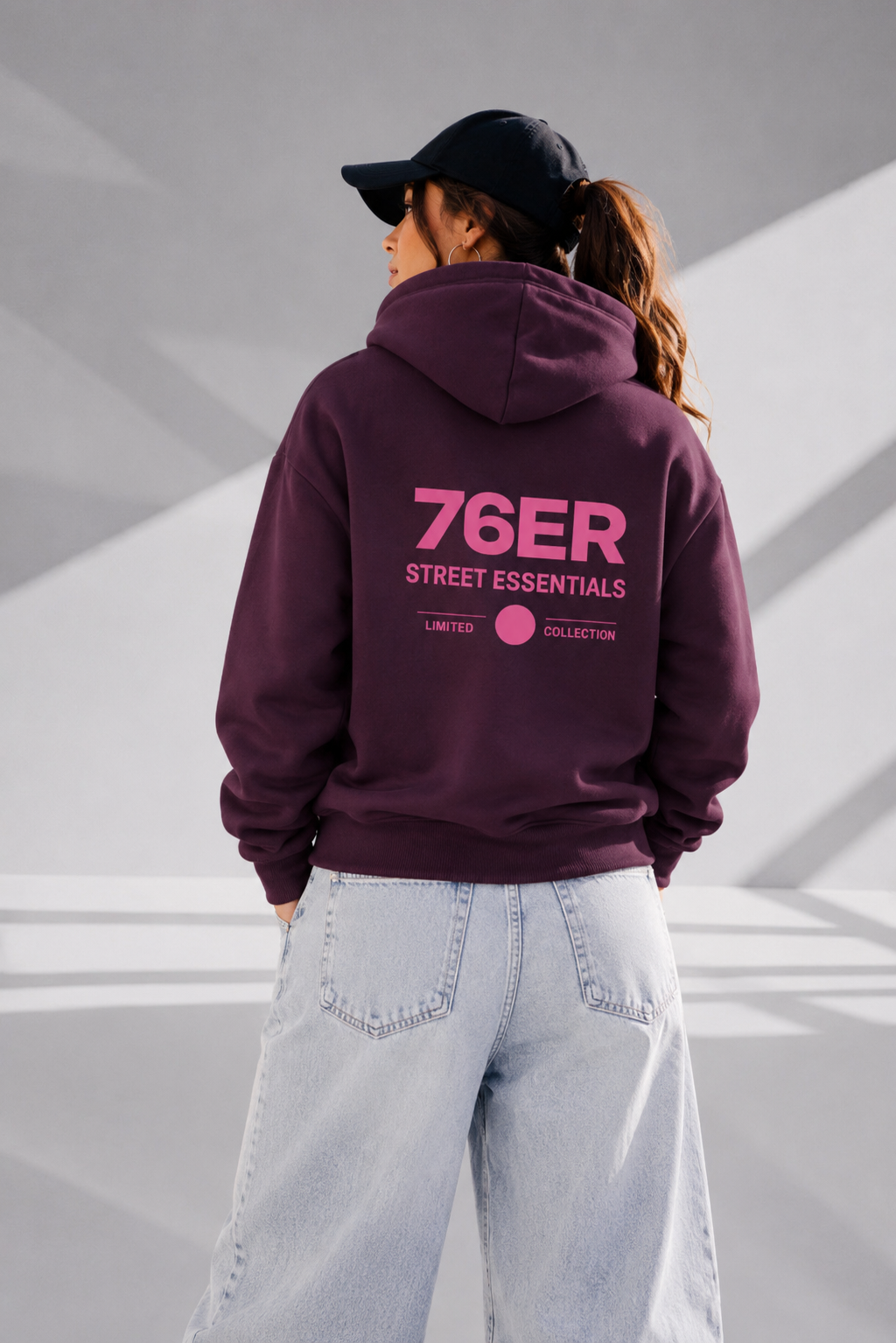 76ER STREET HOODIE PLUM PURPLE