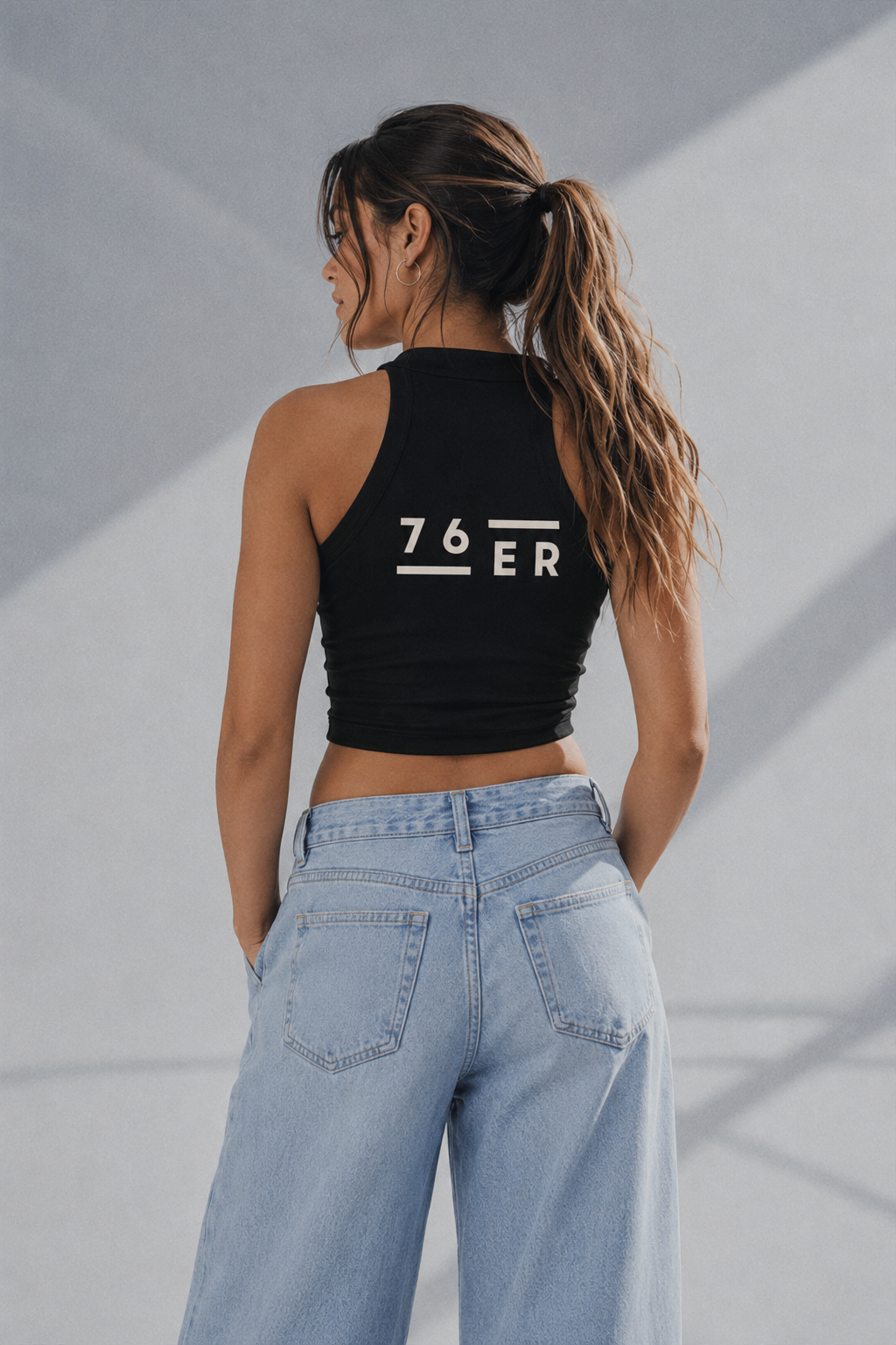 Frauen 76ER Short Top Backprint